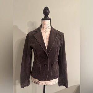Express Design Studio Charcoal Gray Corduroy Blazer Women’s Size Small